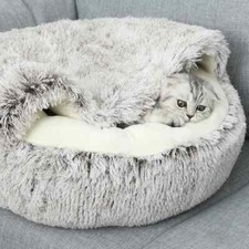 Pet Dog Cat Bed Round Plush