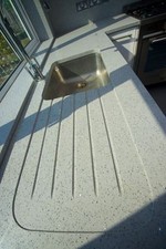 Granite worktop and quartz white KITCHEN WORKTOPS,supply and fitting Full Length