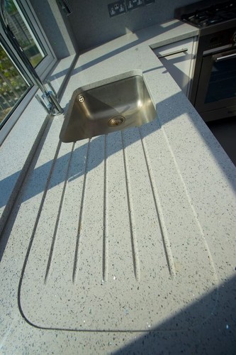Granite worktop and quartz