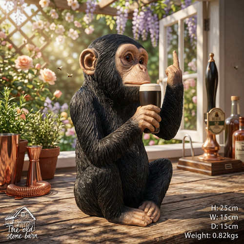 Rude monkey sculpture - monkey, room