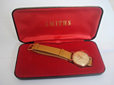 HALLMARKED 9ct SOLID GOLD 1960's FINE GENT'S SMITHS EVEREST WRIST WATCH - BOXED
