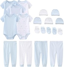 Baby Outfits Vests + Pants + Caps Mittens for Newborn Boys and Girls 0-6Months