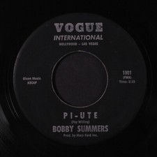 BOBBY SUMMERS: pi-ute / the big guitar VOGUE INT'L 7" Single 45 RPM