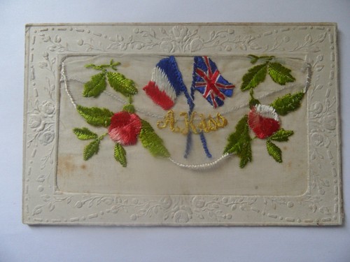 Ww1 silk postcard - british, &