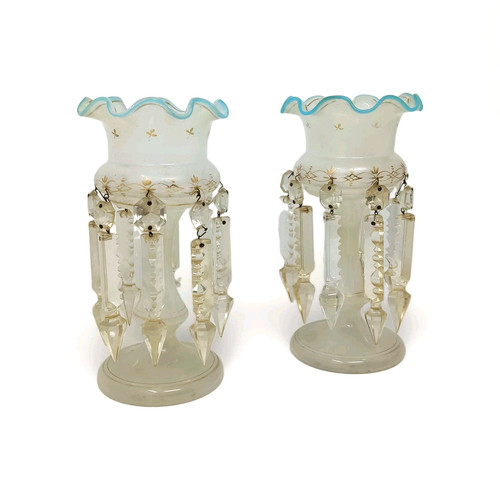 Antique victorian glass mantel - antique,