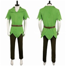 Peter Pan Cosplay Costume Outfits Men's Halloween Carnival Party Green Suit
