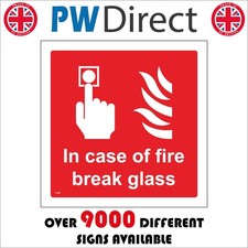 SIGN IN CASE OF FIRE BREAK