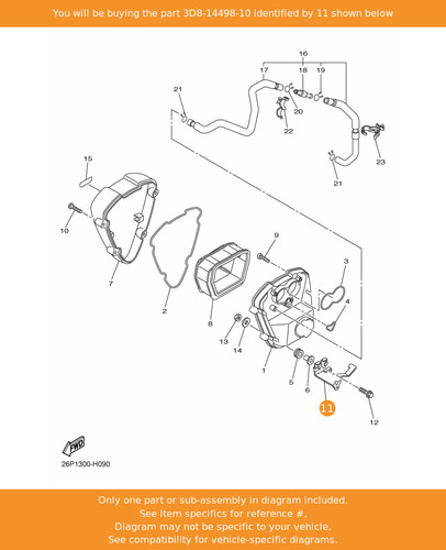 Yamaha stay 3d8 - stay, 3d8-14498-10