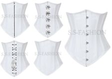 White Cotton Steel Boned Curvy