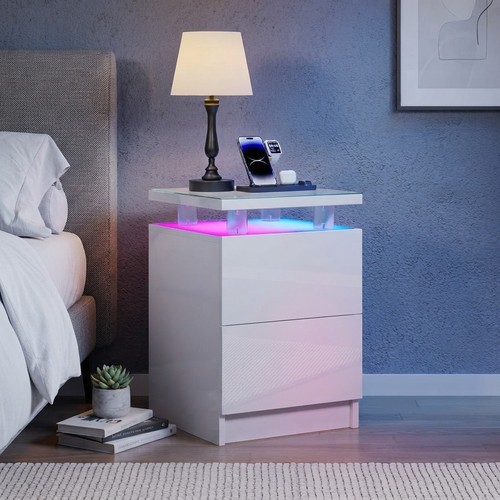 Acrylic bedside table - bedside,