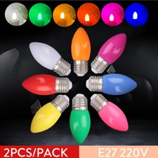 2X 2w E27 Led Bulb Red Blue