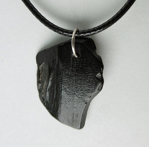 Natural whitby jet - jet, pendant