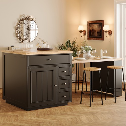 Extendable kitchen island - kitchen,