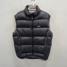 Rab Mens Neutrino Down Zip Puffer Vest Gilet Pertex Quantum Black Size Medium