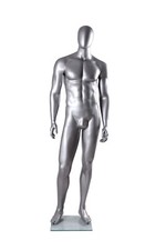 Silver Male Mannequin Matte