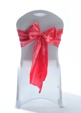 100 Coral Taffeta Chair Cover Wedding Sash Bow Wedding Party UK