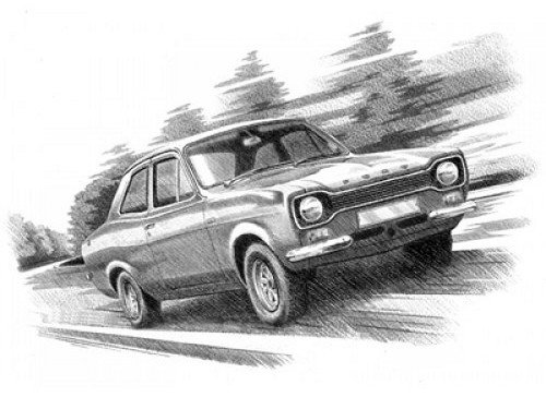 Ford escort mk1 retro metal - mk1,,