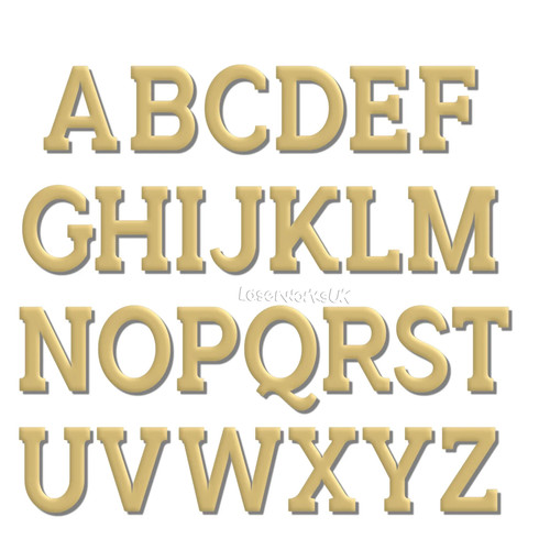 Wooden letters numbers - &,