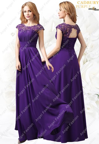 Chiffon maxi long line lace - long, a-line