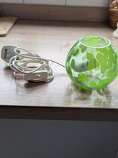 IKEA KNUBBIG Green Leaf Frosted Glass Table Lamp – PAT Tested Sept 2025