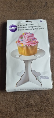 6pcs white cardboard cupcake - white,