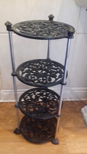 Black cast chrome iron 4 - black, &