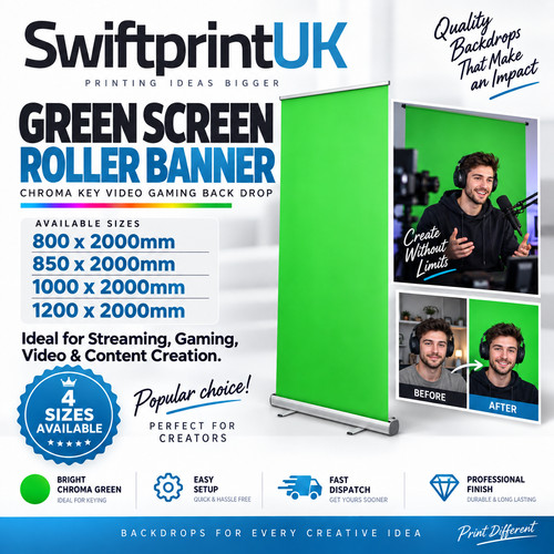 Green screen roller banner - screen,