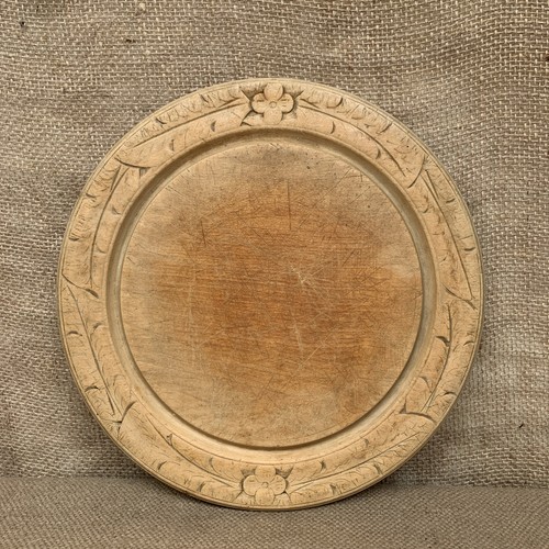 Antique carved round bread - carved,