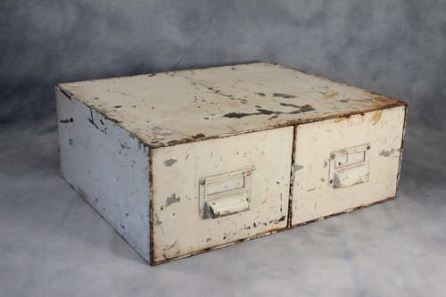 Vintage steel bank - steel, drawers
