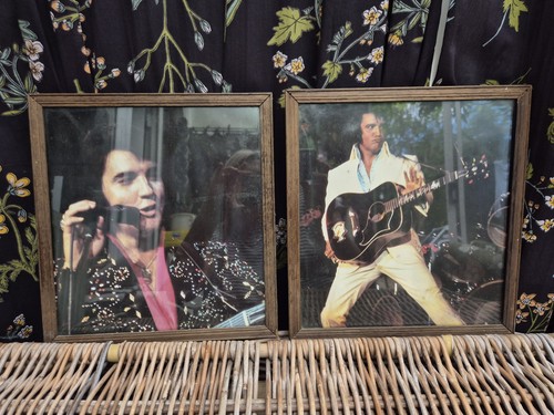 Vintage framed elvis presley - vintage,