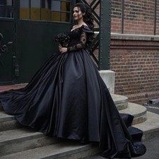 Black Gothic Wedding Dress One