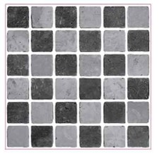 Pack of 10 black stone travertine effect Mosaic tile transfers stickers kitchen