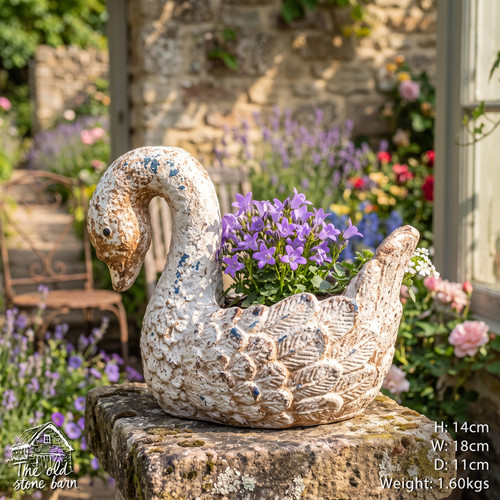 Rustic white swan - white, mgo
