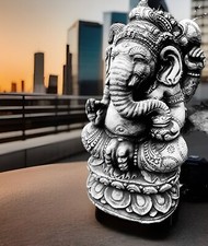 READY TO POST Fibreglass And Latex Mould Of Lovely Detailed Ganesha Statue 14”