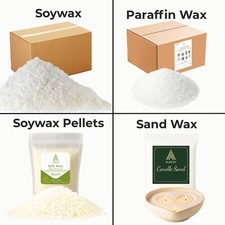 Natural Clean-Burning Wax Soy, Paraffin, Pellets, Sand | Candle Making 100G-25KG