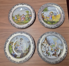 Seltmann Weiden Bavaria Porcelain Wall Plate Pewter The 4 Seasons #354