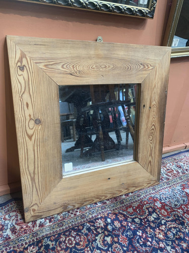 Reclaimed square pine mirror - reclaimed,