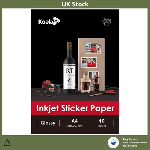 Glossy white inkjet - white, sticker