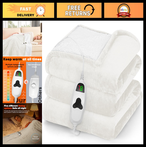 Electric heated blanket throw - electric,