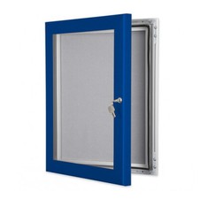 Blue Outdoor Lockable Pin Notice Boards
