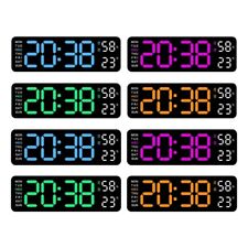 Digital Wall Clock, 9inch LED Alarm Clock with Large Display 3 Brightnesss