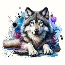 BLUE EYED WOLF 3D Car Styling