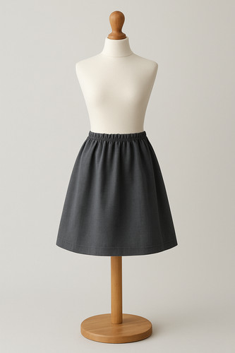 Grey school skirt uniform - grey,