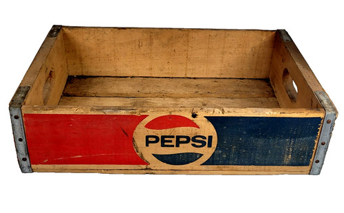 Pepsi cola wooden bottle crate - cola,