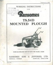 RANSOMES PLOUGH TS54D