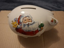 Vintage Masons Ironstone  Santa Piggy Bank. Excellent Condition No Damage