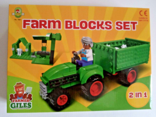 Farm tractor building blocks - farm,