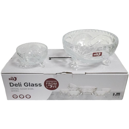 Piece glass bowls set fruit - 7,