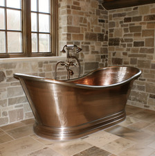 Heavy Solid Copper Hammered