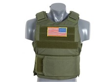 Stab and Ballistic Resistant Body Armour Vest Stab Proof Bullet Proof Vest Olive